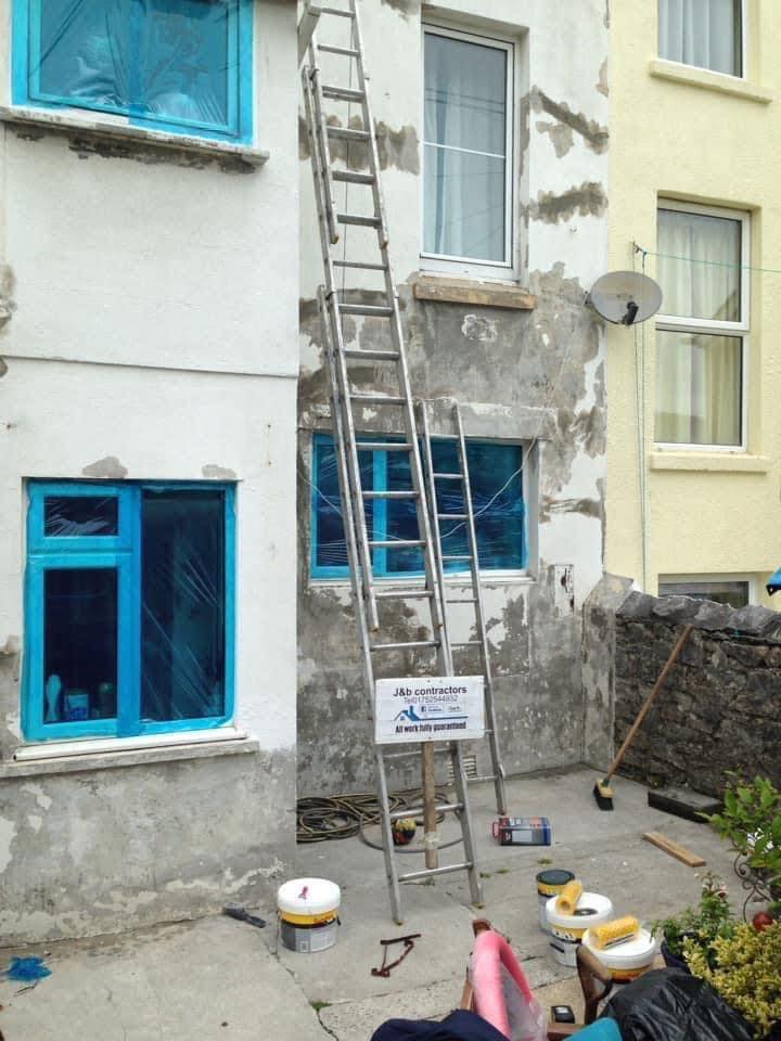 Render repair work in Mevagissey