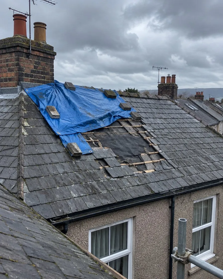 Storm damage and insurance work in Mevagissey